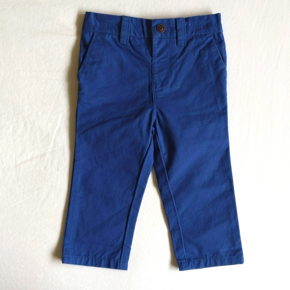 joe fresh blue chinos cotton twill pants 12-18 months baby boy